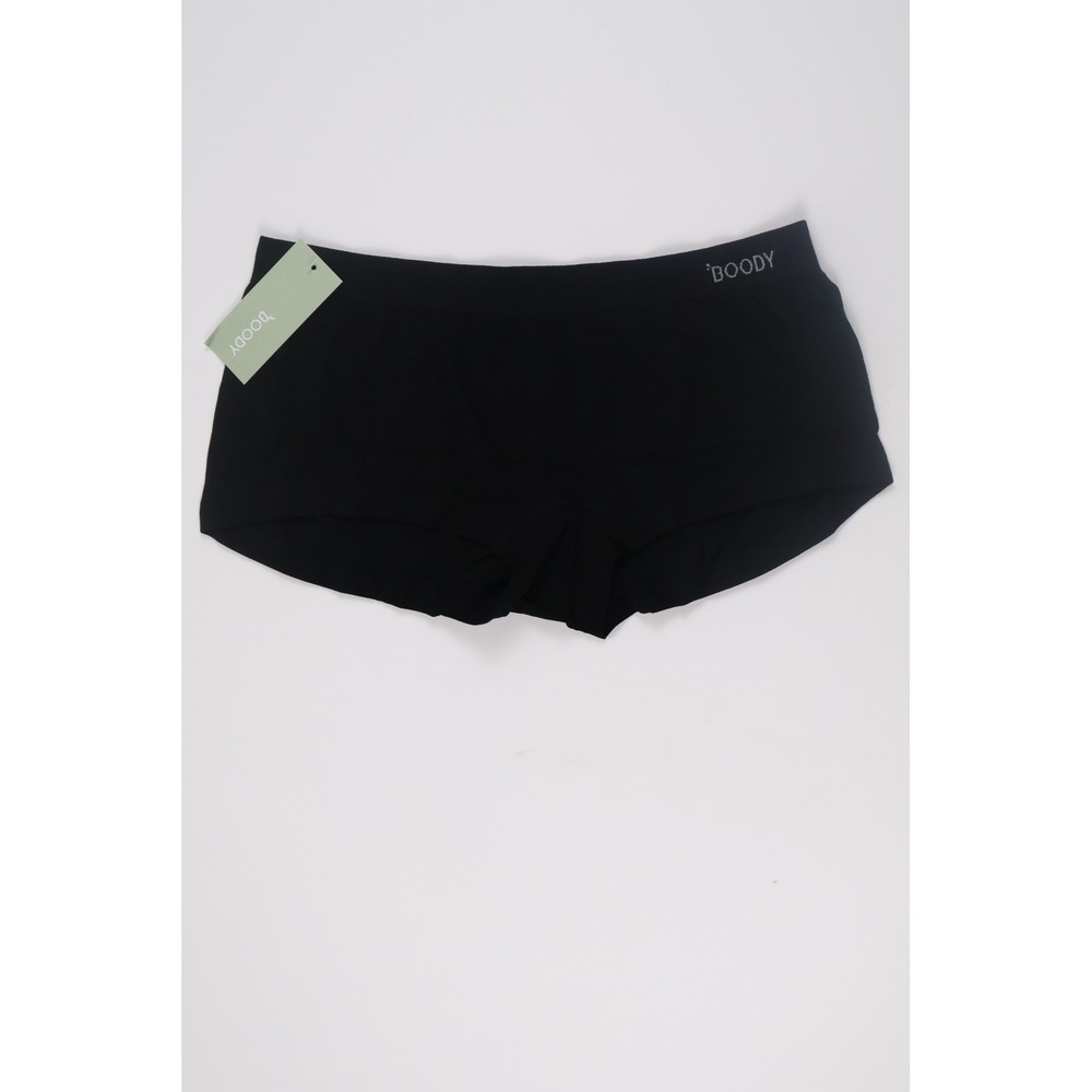 Boody Underwear Boyleg Briefs Black Solid M Bamboo NWT